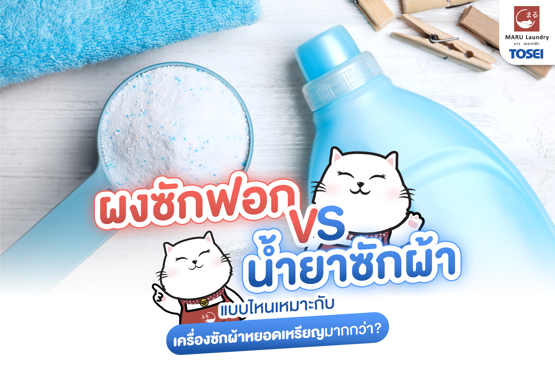 ผงซักฟอก น้ำยาซักผ้า แบบไหนใส่เครื่องซักผ้าได้